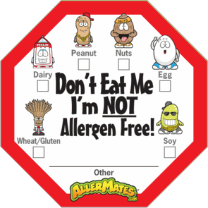 Allergen Alert Labels for Food Packages 24 per pack: 12 PACK