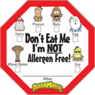 AllerMates Allergen Alert Labels for Food Packages 24 Pack