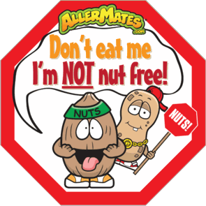 AllerMates Nut/Peanut Allergen Alert Labels for Food Packages 24 Pack