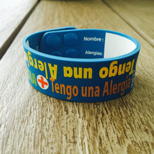Spanish: I Have Allergies Silicone Bracelet