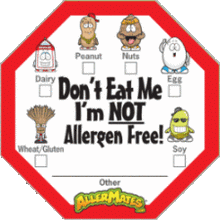 AllerMates Allergen Alert Labels for Food Packages 24 Pack