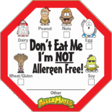 AllerMates Allergen Alert Labels for Food Packages 24 Pack