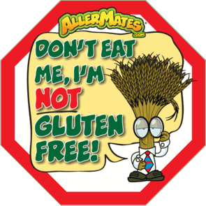AllerMates Wheat/Gluten Alert Labels for Food Packages 24 Pack