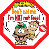 AllerMates Nut/Peanut Allergen Alert Labels for Food Packages 24 Pack